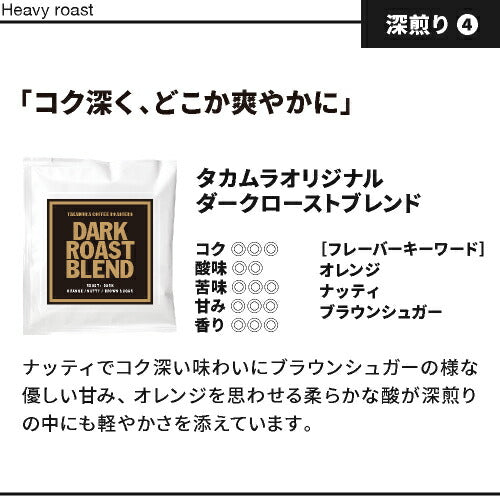 【メール便送料無料】ドリップバッグ アソートセット 4種×12袋 力強さと焙煎が光るリッチな深煎り！違いを楽しむ飲み比べ お試しセット（ コーヒー ）タカムラコーヒーロースターズ ※同梱不可