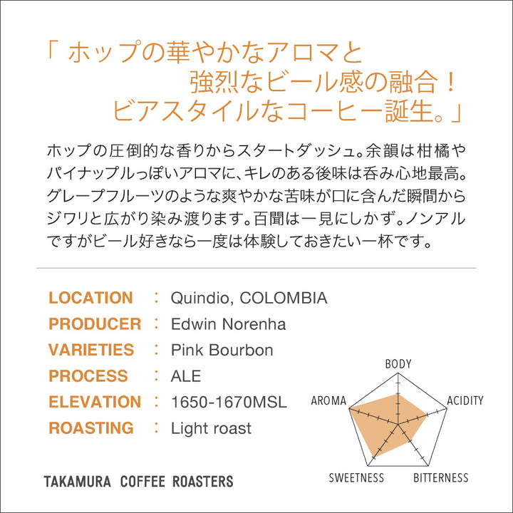 ● 【送料無料】 コロンビア ALEプロセス カンポエルモッソ ( COLOMBIA ALE Processe Campo Hermoso) ( コーヒー ) ※同梱不可